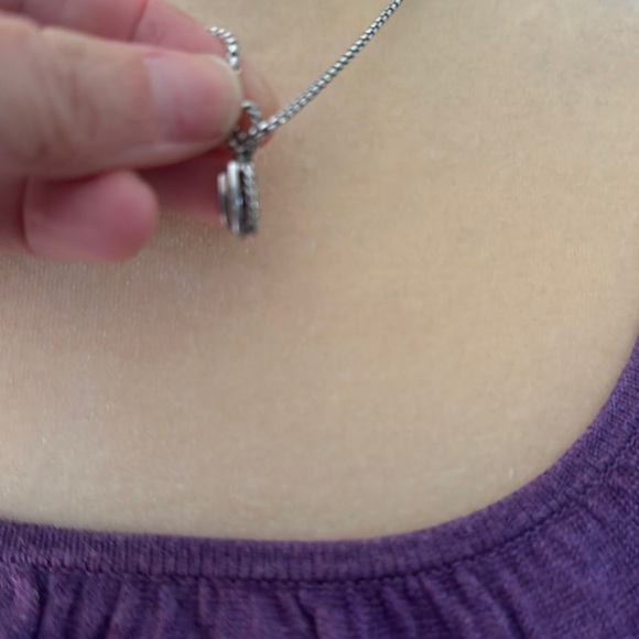 David Yurman Petite Albion Pendent Necklace with Amethyst  and Diamond SS - Picture 7 of 10